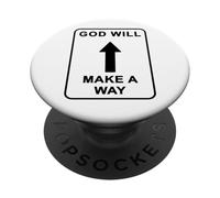 Christian Faith Inspirational Reminder - God Will Make a Way PopSockets PopGrip Adhésif