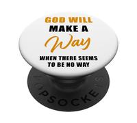 Christian Faith Inspirational Reminder - God Will Make a Way PopSockets PopGrip Adhésif