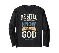Christian Faith Know God Psaume 46:10 Manche Longue