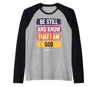 Christian Faith Know God Psaume 46:10 Manche Raglan