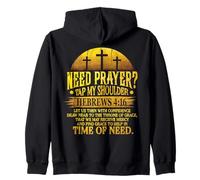 Christian Faith Need Prayer Tap Shoulder Bible God Vintage Sweat à Capuche