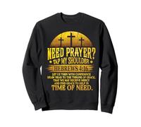 Christian Faith Need Prayer Tap Shoulder Bible God Vintage Sweatshirt