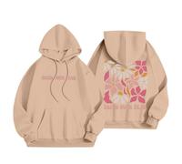 Christian Faith Over Fear Anime Sweats à capuche pour femme Y2K Jésus décontracté pull à capuche Jésus Saves Mode cool lettre graphique pulls preppy dieu religieux avec capuche coupe ample, kaki, S