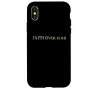 Christian Faith Over Fear Shirt Men Jesus Religious Shirts Coque pour iPhone X/XS