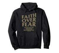 Christian Faith Over Fear Shirt Men Jesus Religious Shirts Sweat à Capuche