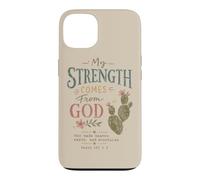 Christian Faith Psaume 121 Ma Force Vient de Dieu Coque pour iPhone 13