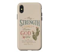 Christian Faith Psaume 121 Ma Force Vient de Dieu Coque pour iPhone X/XS