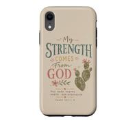 Christian Faith Psaume 121 Ma Force Vient de Dieu Coque pour iPhone XR