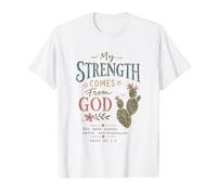Christian Faith Psaume 121 Ma Force Vient de Dieu T-Shirt Graphique avec Valeur
