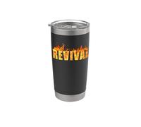 Christian Faith Revival Fire - Born-Again Believer Graphic Gobelet isotherme en acier inoxydable double paroi