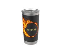 Christian Faith Revival Fire - Born-Again Believer Graphic Gobelet isotherme en acier inoxydable double paroi
