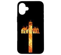 Christian Faith Revival Fire: Born-Again Church Jesus Cross Coque pour iPhone 16 Plus