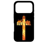 Christian Faith Revival Fire: Born-Again Church Jesus Cross Coque pour iPhone 17 Pro