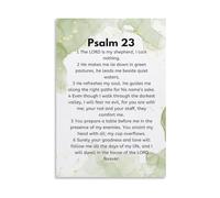Christian Faith Wall Decor Psalm 23 Bible Verse Print Minimalist Typography Scripture Art For Modern Interior(Framed,16X24inch(40X60cm))