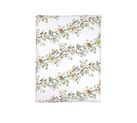 CHRISTIAN FISCHBACHER Housse de coussin en satin GARLAND 70x90cm Blanc/Fleurs blanc