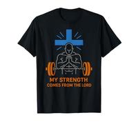 Christian Fitness : Ma Force Vient du Seigneur (Verset de la Bible) T-Shirt