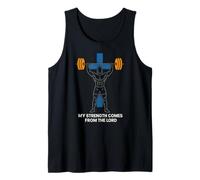 Christian Fitness My Strength from The Lord Verse de la Bible pour Homme Débardeur
