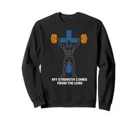 Christian Fitness My Strength from The Lord Verse de la Bible pour Homme Sweatshirt