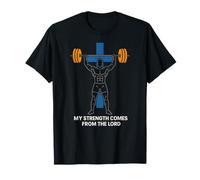 Christian Fitness My Strength from The Lord Verse de la Bible pour Homme T-Shirt