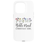 Christian Girls Nerd Bible Study Scripture Pastor God Jesus Coque pour iPhone 15 Pro
