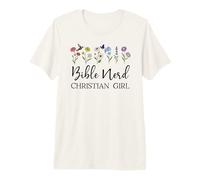 Christian Girls Nerd Bible Study Scripture Pastor God Jesus T-Shirt Haut de Gamme