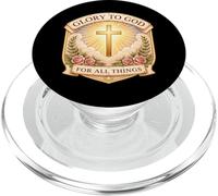 Christian Glory to God for All Things Jesus Christ Women PopSockets PopGrip pour MagSafe