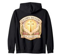 Christian Glory to God for All Things Jesus Christ Women Sweat à Capuche