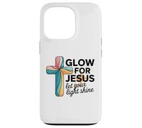 Christian Glow for Jesus Laisse ta lumière Briller Faith Cross Coque pour iPhone 13 Pro