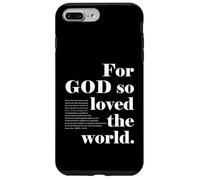 Christian God So Loved The World John 3 16 18 Verse biblique Coque pour iPhone 7 Plus/8 Plus