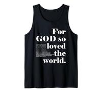 Christian God So Loved The World John 3 16 18 Verse biblique Débardeur