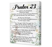 Christian Home Decor Psalm 23 - The Lord is My Shepherd Wall Art with Still Waters Imagery, Serene Bible Verse Canvas for Bedroom and Meditation Room(Framed,08x12inch(20x30cm))