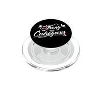 Christian Inspirational Pop Socket - Strong and Courageous PopSockets PopGrip pour MagSafe
