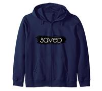Christian Inspirational Zip Hoodie - Saved By Jesus Sweat à Capuche