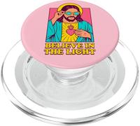 Christian Jesus Believe in The Light Anime Pop Art Rose PopSockets PopGrip pour MagSafe