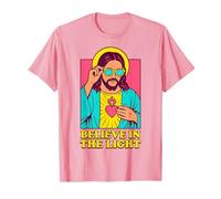Christian Jesus Believe in The Light Anime Pop Art Rose T-Shirt