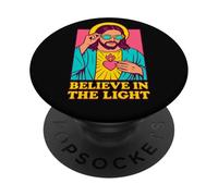 Christian Jesus Believe in The Light, Anime, rétro, Pop Art PopSockets PopGrip Adhésif