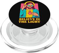 Christian Jesus Believe in The Light, Anime, rétro, Pop Art PopSockets PopGrip pour MagSafe