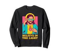 Christian Jesus Believe in The Light, Anime, rétro, Pop Art Sweatshirt