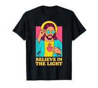 Christian Jesus Believe in The Light, Anime, rétro, Pop Art T-Shirt