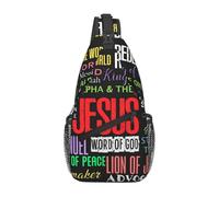 Christian Jesus Cross Sling Bag, Fashion Crossbody Backpack Shoulder Bag Chest Bag for Men Women Hiking Travel