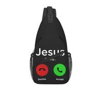Christian Jesus Cross Sling Bag, Fashion Crossbody Backpack Shoulder Bag Chest Bag for Men Women Hiking Travel