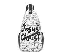 Christian Jesus Cross Sling Bag, Fashion Crossbody Backpack Shoulder Bag Chest Bag for Men Women Hiking Travel