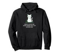 Christian Jesus m'aime même Quand Mon Chat Juge Son propriétaire Sweat à Capuche