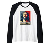 Christian Jésus Redemption Croix Salut Manche Raglan