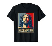 Christian Jésus Redemption Croix Salut T-Shirt