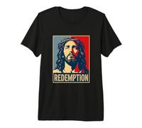 Christian Jésus Redemption Croix Salut T-Shirt Haut de Gamme