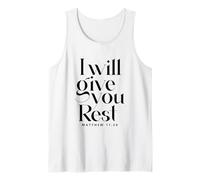 Christian Jesus Said I Will Give You Rest Verse de la Bible Débardeur