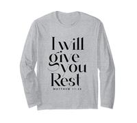 Christian Jesus Said I Will Give You Rest Verse de la Bible Manche Longue
