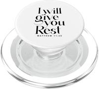 Christian Jesus Said I Will Give You Rest Verse de la Bible PopSockets PopGrip pour MagSafe