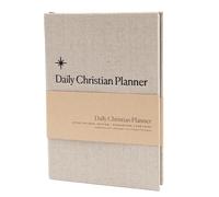 Christian Journal Co - Planificateur chrétien quotidien - 6 mois | Couverture rigide en coton, planificateur de foi et journal de prière de dévotion | Alignez vos objectifs personnels et religieux |